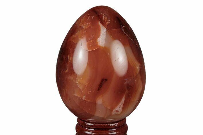 Colorful, Polished Carnelian Agate Egg - Madagascar #219053